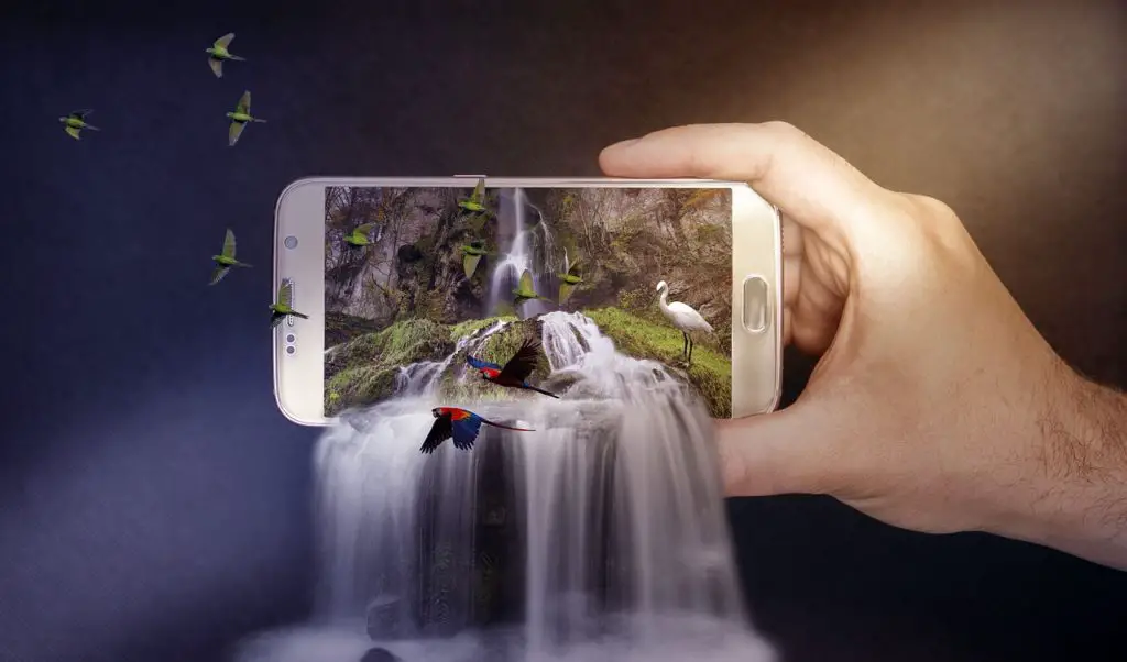 waterfalls smartphone